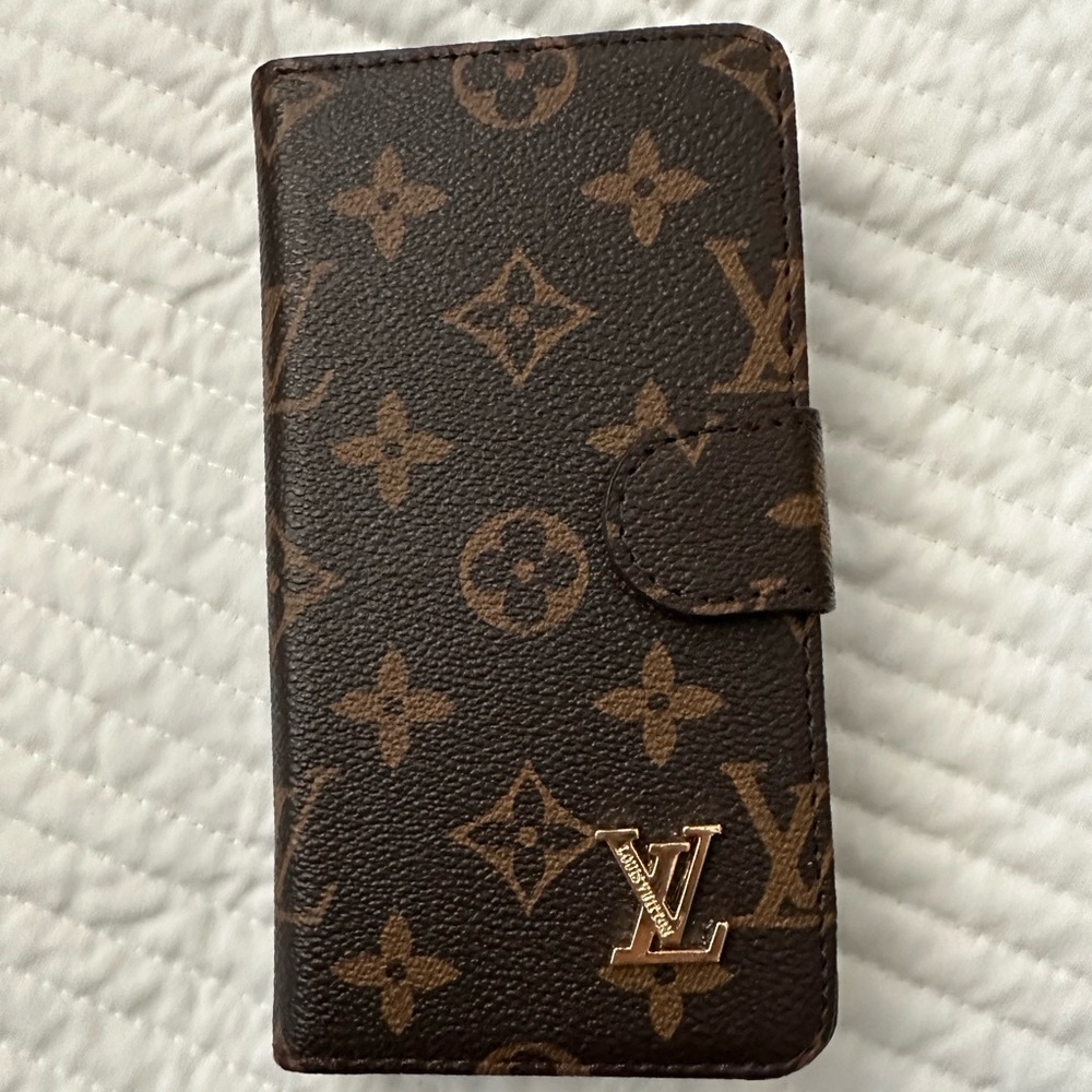 Inspired Louis Vuitton IPhone Case with Card Holder